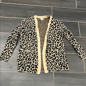 J. Crew Leopard Knit Sweater